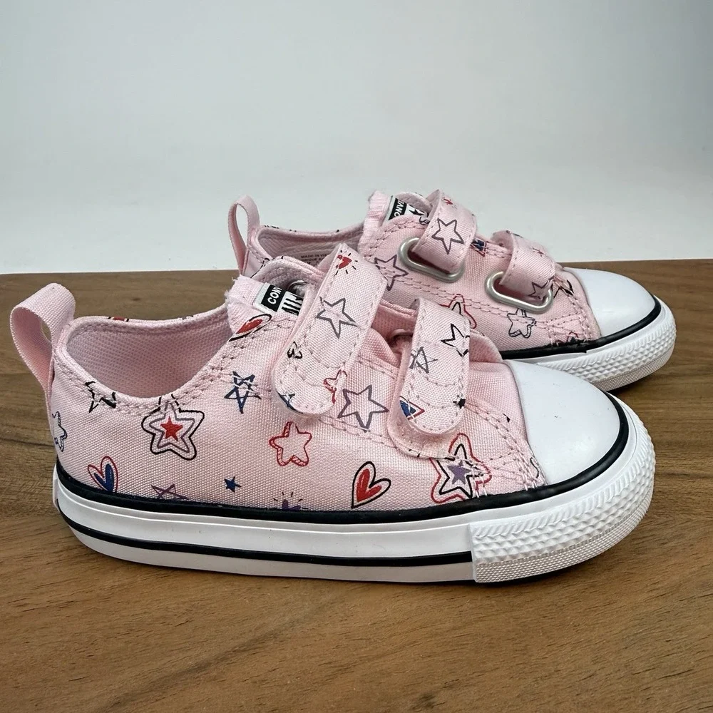 New Little Kids‎ Converse Chuck Taylor All Star 2V OX Pink Sneakers Size 7 C